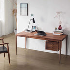 Scandinavian Solid Wood Desk With Floating Drawers