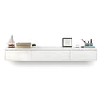 Scandinavian Solid Wood Floating TV Stand with Drawers