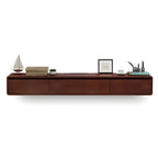 Scandinavian Solid Wood Floating TV Stand with Drawers