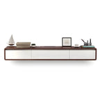Scandinavian Solid Wood Floating TV Stand with Drawers