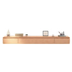 Scandinavian Solid Wood Floating TV Stand with Drawers