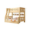 Scandinavian Solid Wood Kids Bunk Bed with Hand-Drawn Stars & Guardrails