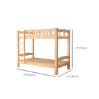 Scandinavian Solid Wood Kids Bunk Bed with Hand-Drawn Stars & Guardrails Dimensions