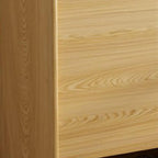 Scandinavian Solid Wood Shoe Cabinet with Drawers and Doors