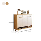 Scandinavian Solid Wood Shoe Cabinet with Drawers and Doors Dimensions