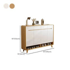 Scandinavian Solid Wood Shoe Cabinet with Drawers and Doors Dimensions
