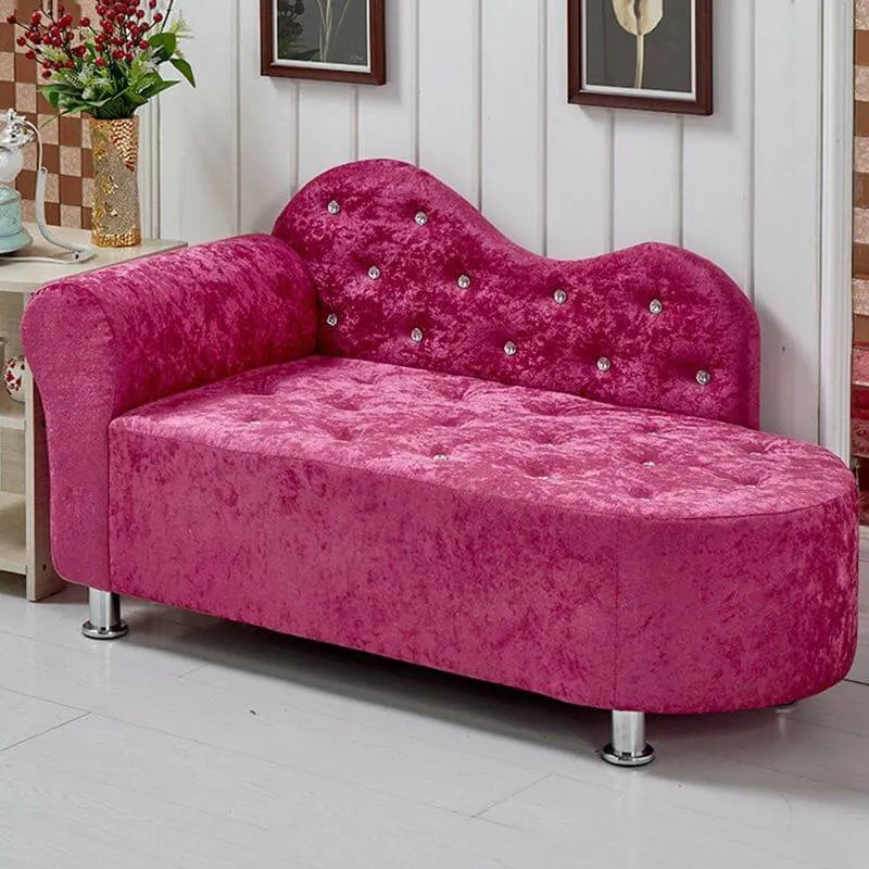 Scandinavian Tufted Velvet Chaise Lounge with Rolled Arm Image secondaire du produit