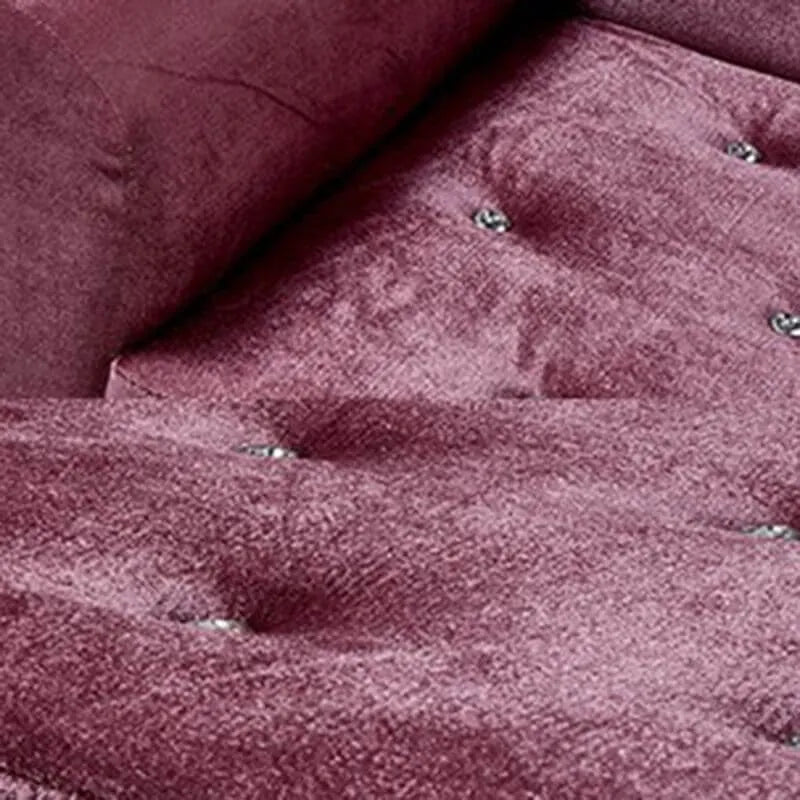 Scandinavian Tufted Velvet Chaise Lounge with Rolled Arm
