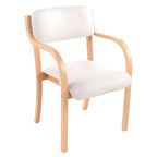 Scandinavian Upholstered Arm Chair with Solid Birch Legs