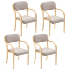 Scandinavian Upholstered Arm Chair with Solid Birch Legs