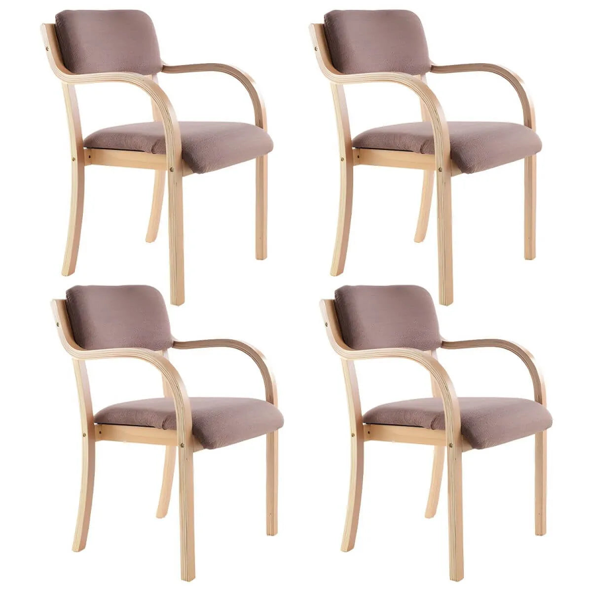 Scandinavian Upholstered Arm Chair with Solid Birch Legs