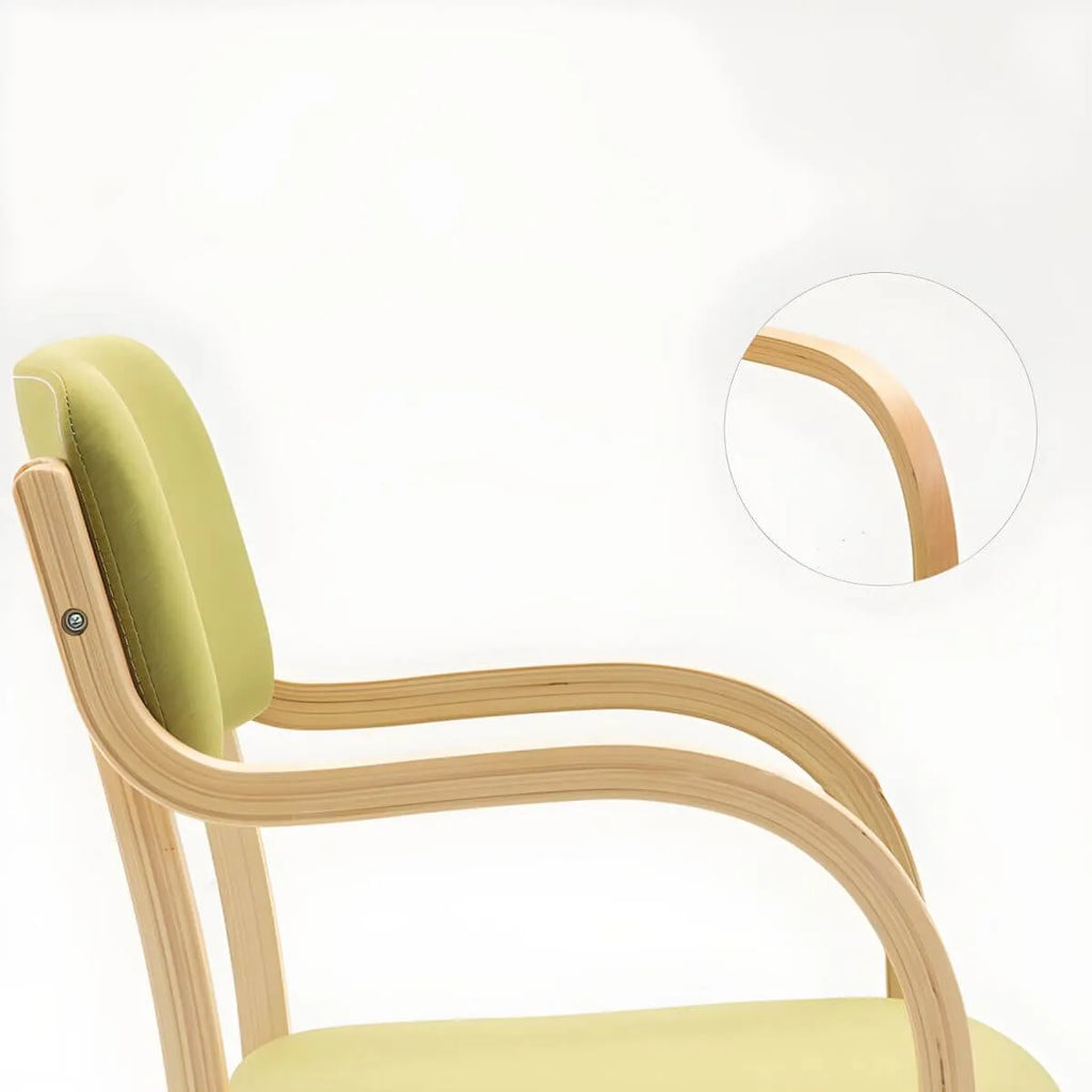 Scandinavian Upholstered Arm Chair with Solid Birch Legs
