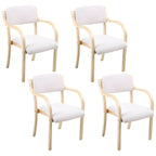 Scandinavian Upholstered Arm Chair with Solid Birch Legs