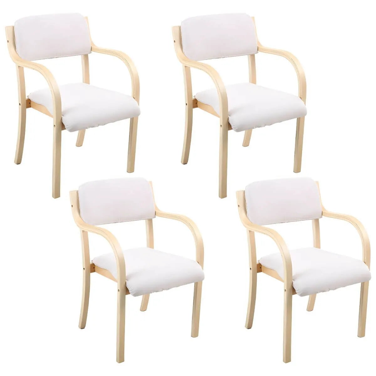 Scandinavian Upholstered Arm Chair with Solid Birch Legs