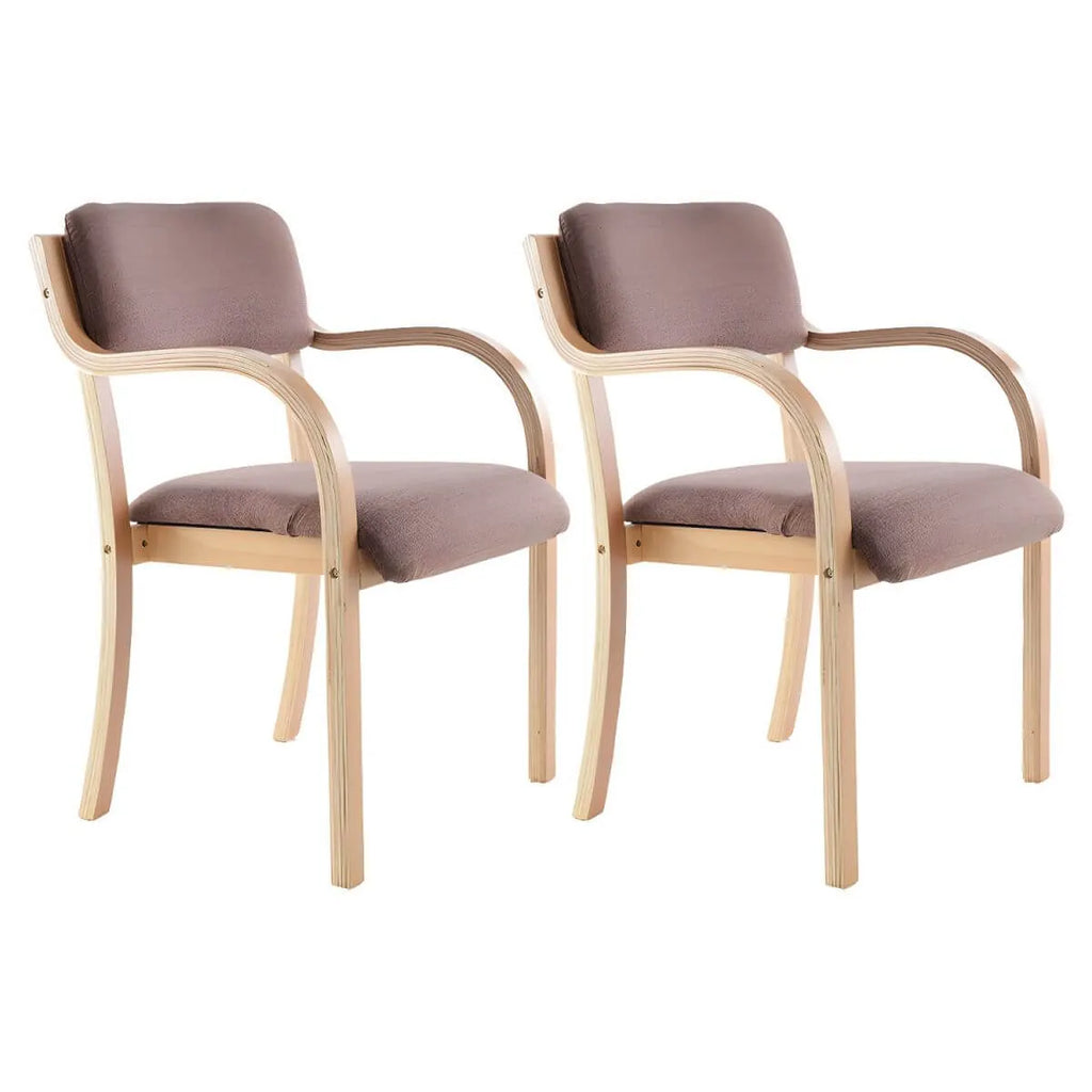 Scandinavian Upholstered Arm Chair with Solid Birch Legs