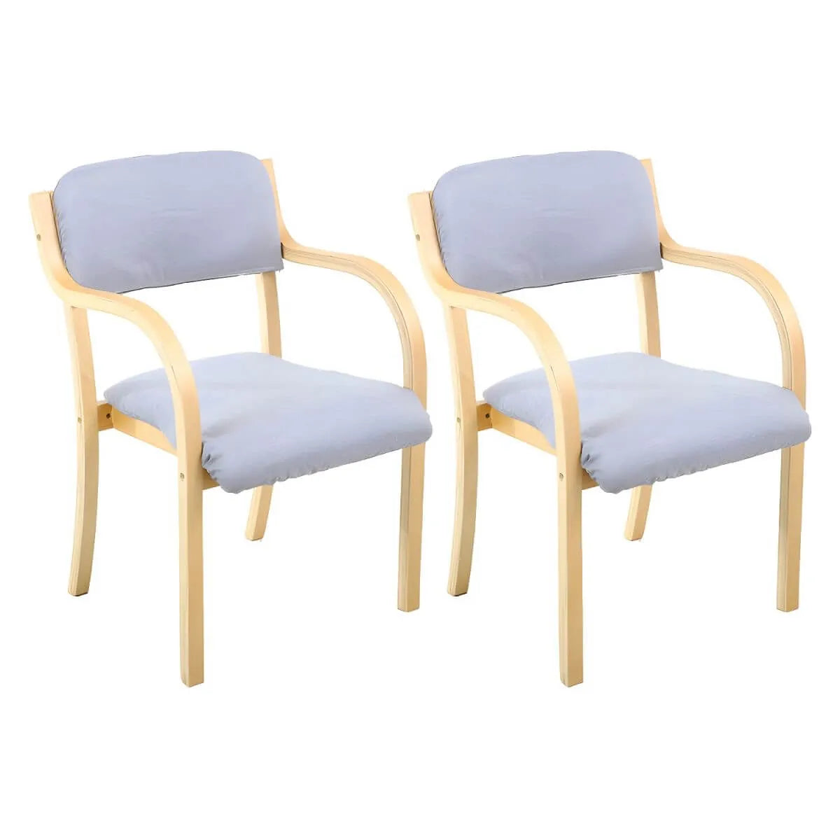 Scandinavian Upholstered Arm Chair with Solid Birch Legs