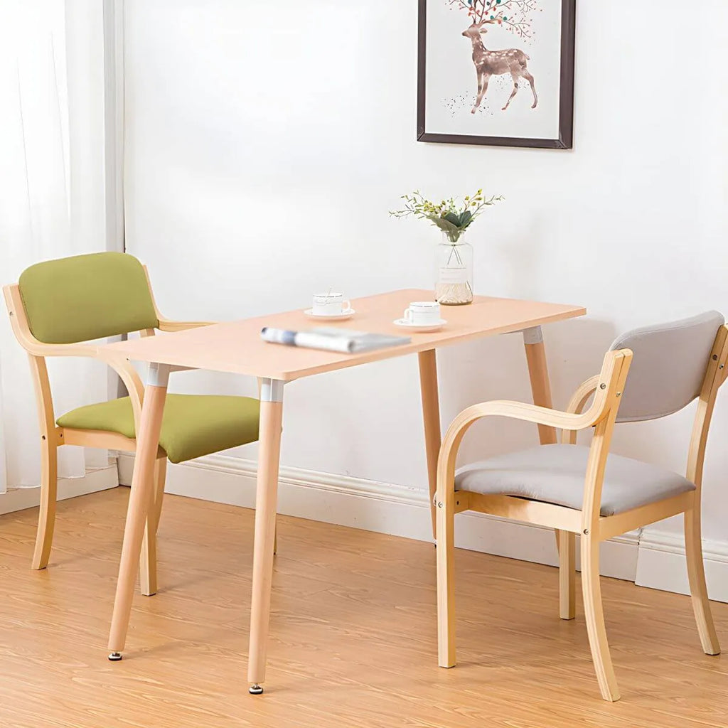 Scandinavian Upholstered Arm Chair with Solid Birch Legs