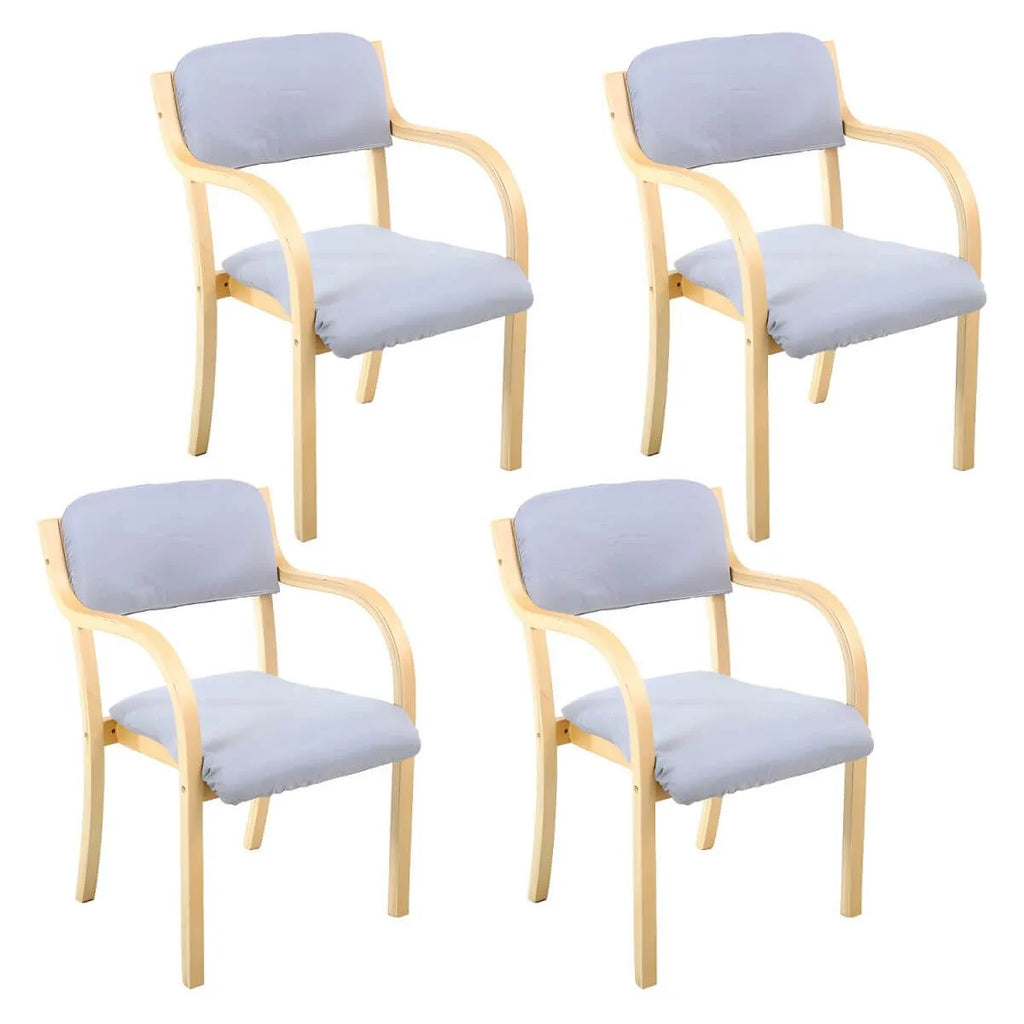 Scandinavian Upholstered Arm Chair with Solid Birch Legs