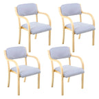 Scandinavian Upholstered Arm Chair with Solid Birch Legs