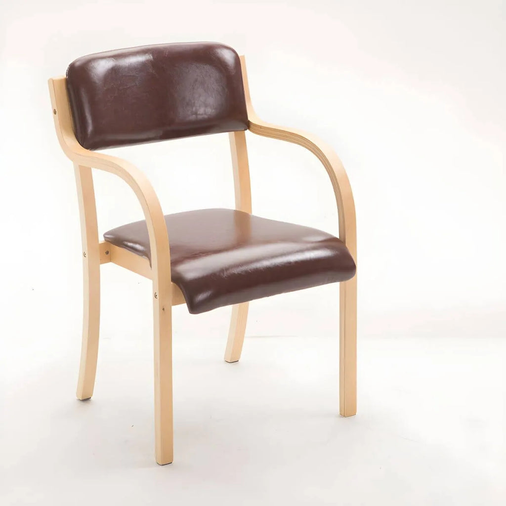 Scandinavian Upholstered Arm Chair with Solid Birch Legs