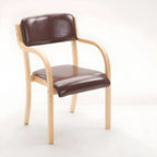 Scandinavian Upholstered Arm Chair with Solid Birch Legs
