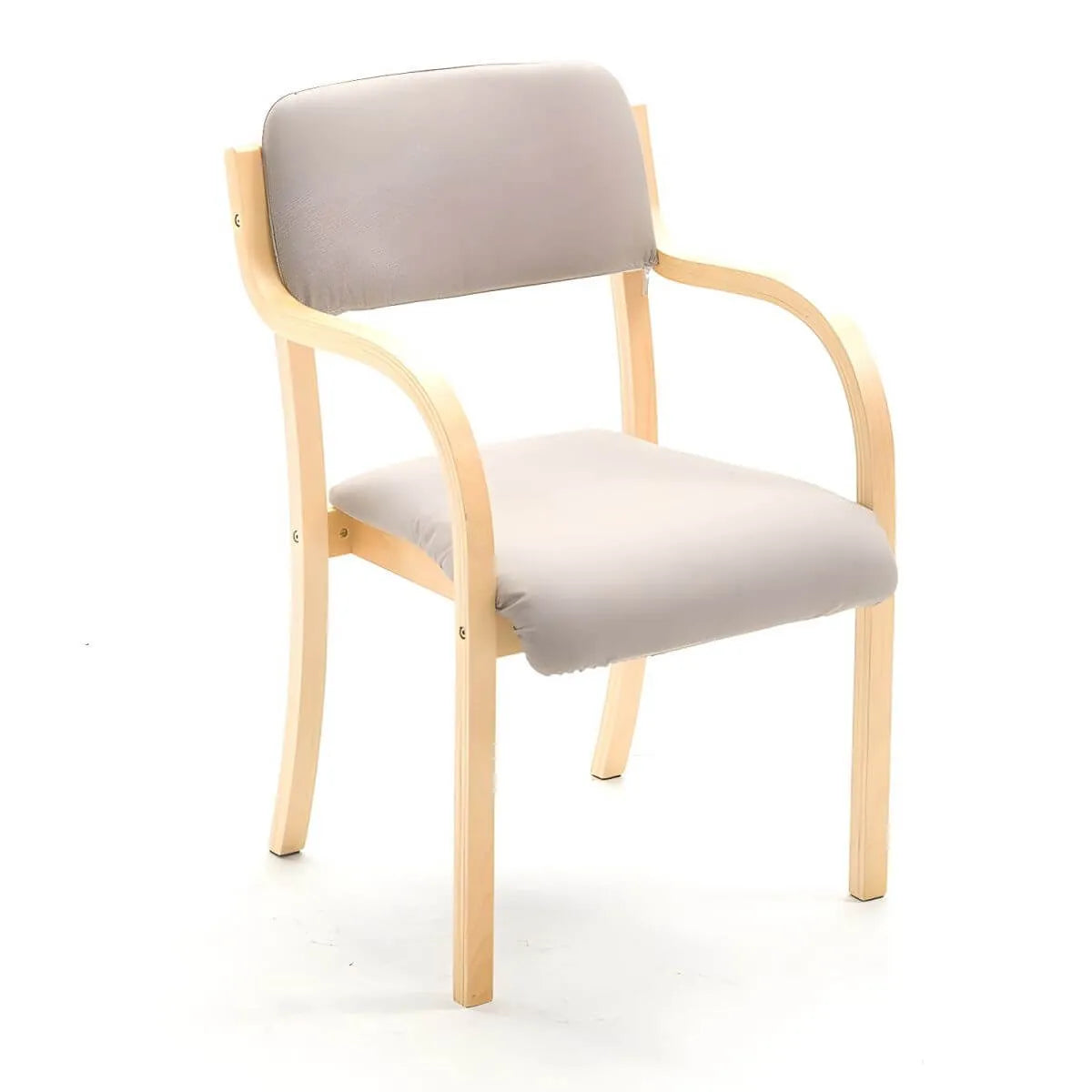 Scandinavian Upholstered Arm Chair with Solid Birch Legs
