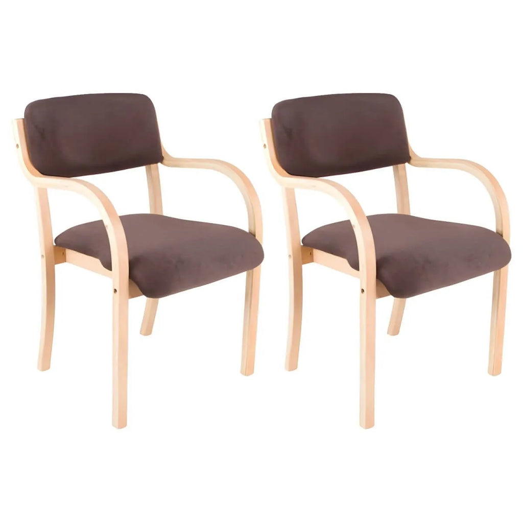 Scandinavian Upholstered Arm Chair with Solid Birch Legs