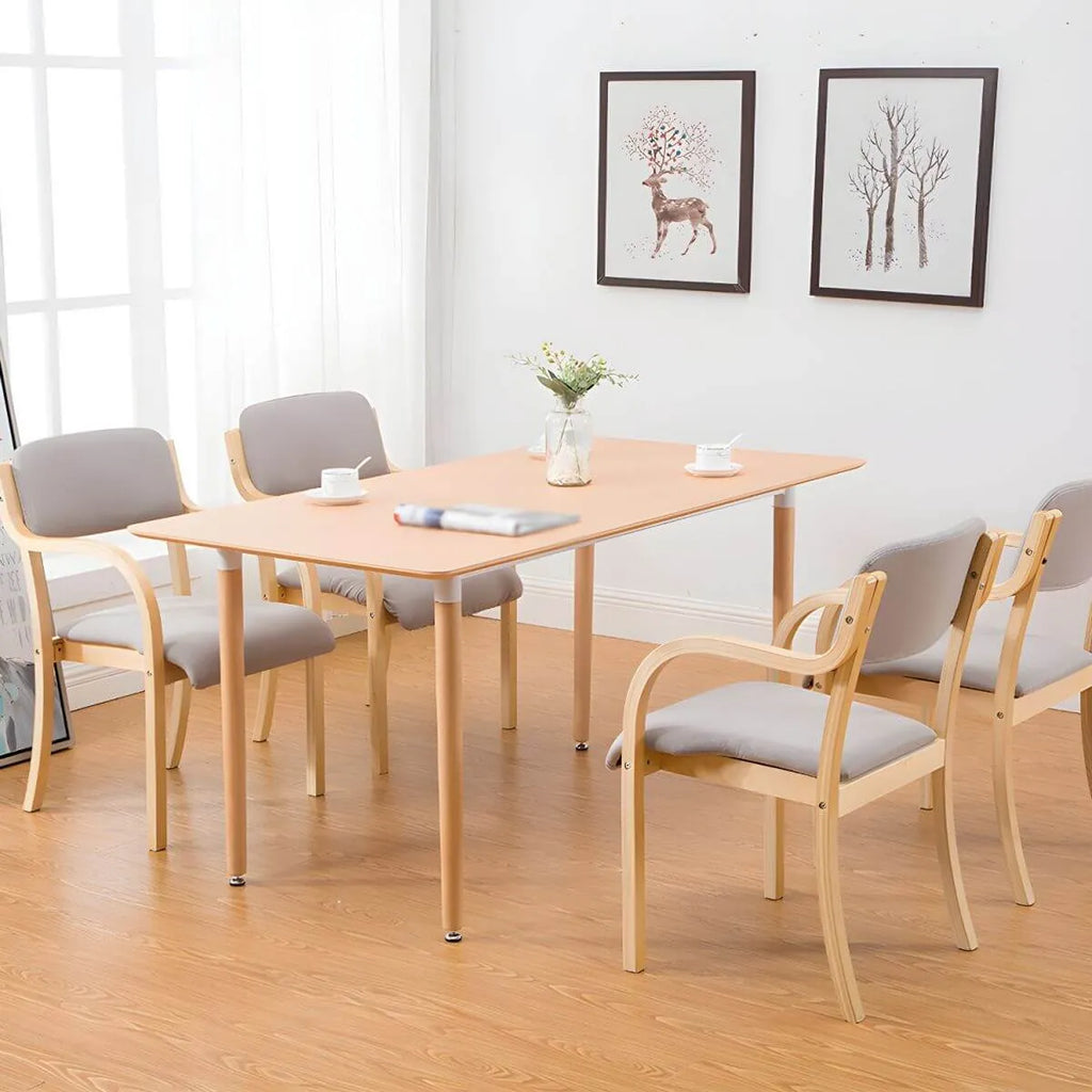 Scandinavian Upholstered Arm Chair with Solid Birch Legs
