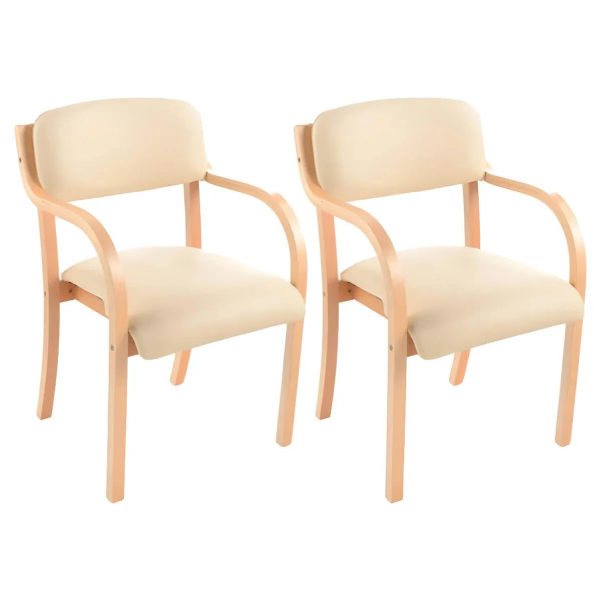 Scandinavian Upholstered Arm Chair with Solid Birch Legs