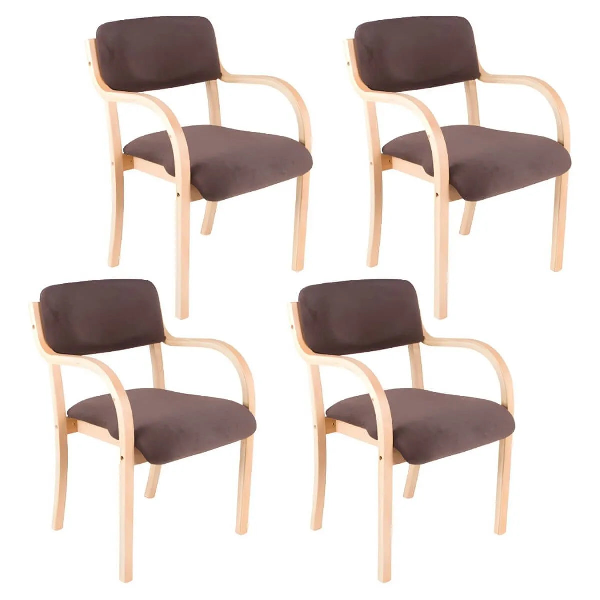 Scandinavian Upholstered Arm Chair with Solid Birch Legs