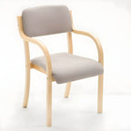 Scandinavian Upholstered Arm Chair with Solid Birch Legs