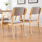Scandinavian Upholstered Arm Chair with Solid Birch Legs