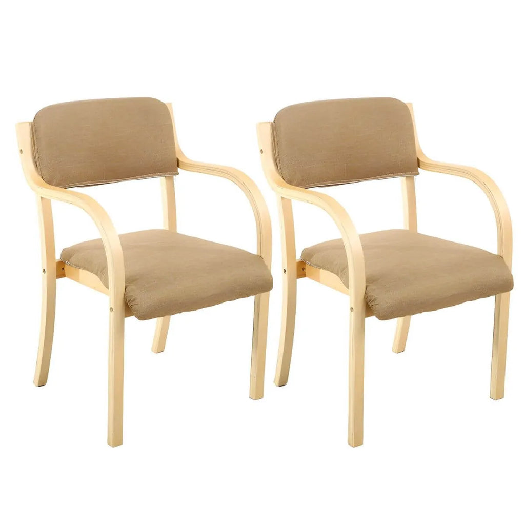Scandinavian Upholstered Arm Chair with Solid Birch Legs
