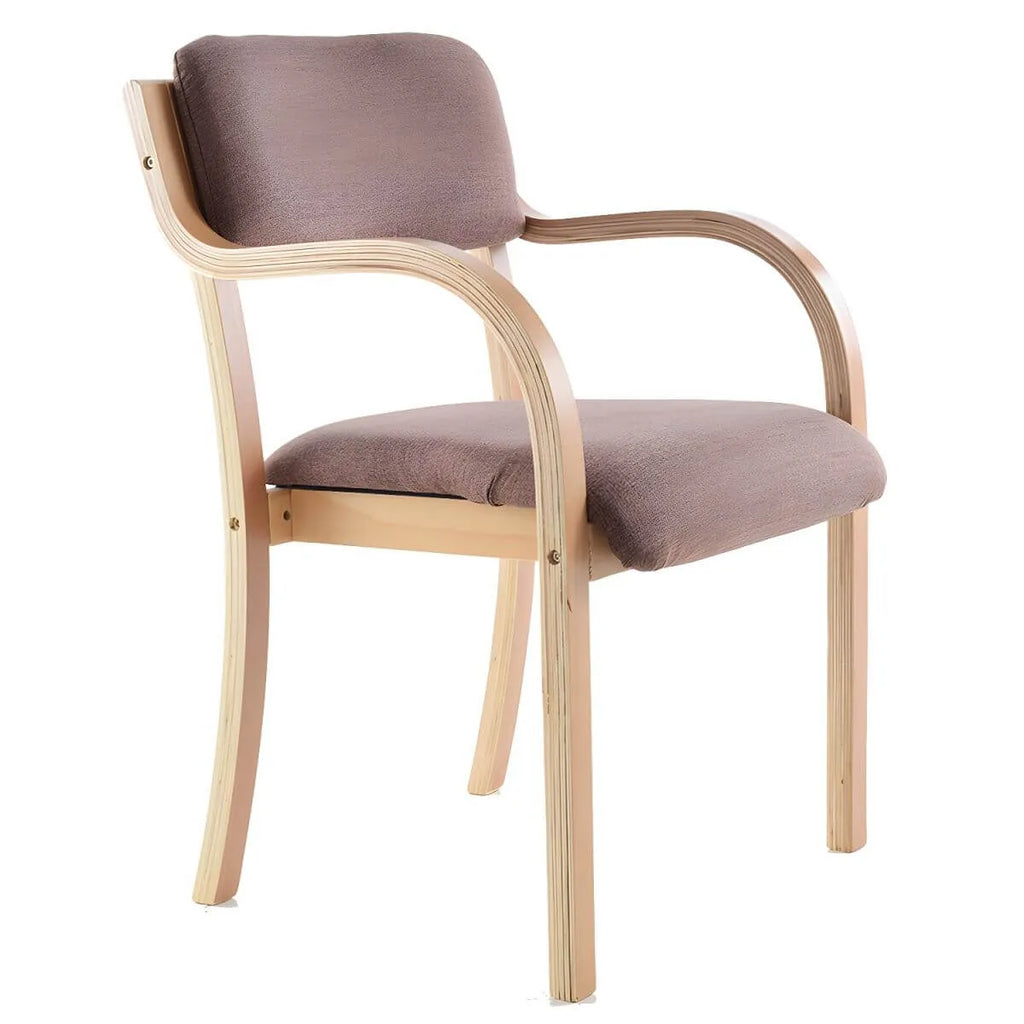 Scandinavian Upholstered Arm Chair with Solid Birch Legs