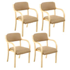 Scandinavian Upholstered Arm Chair with Solid Birch Legs