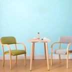 Scandinavian Upholstered Arm Chair with Solid Birch Legs
