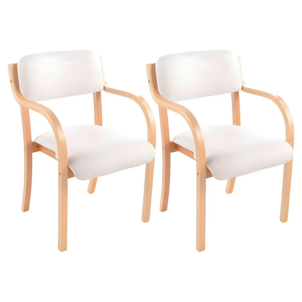 Scandinavian Upholstered Arm Chair with Solid Birch Legs