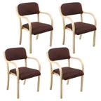 Scandinavian Upholstered Arm Chair with Solid Birch Legs