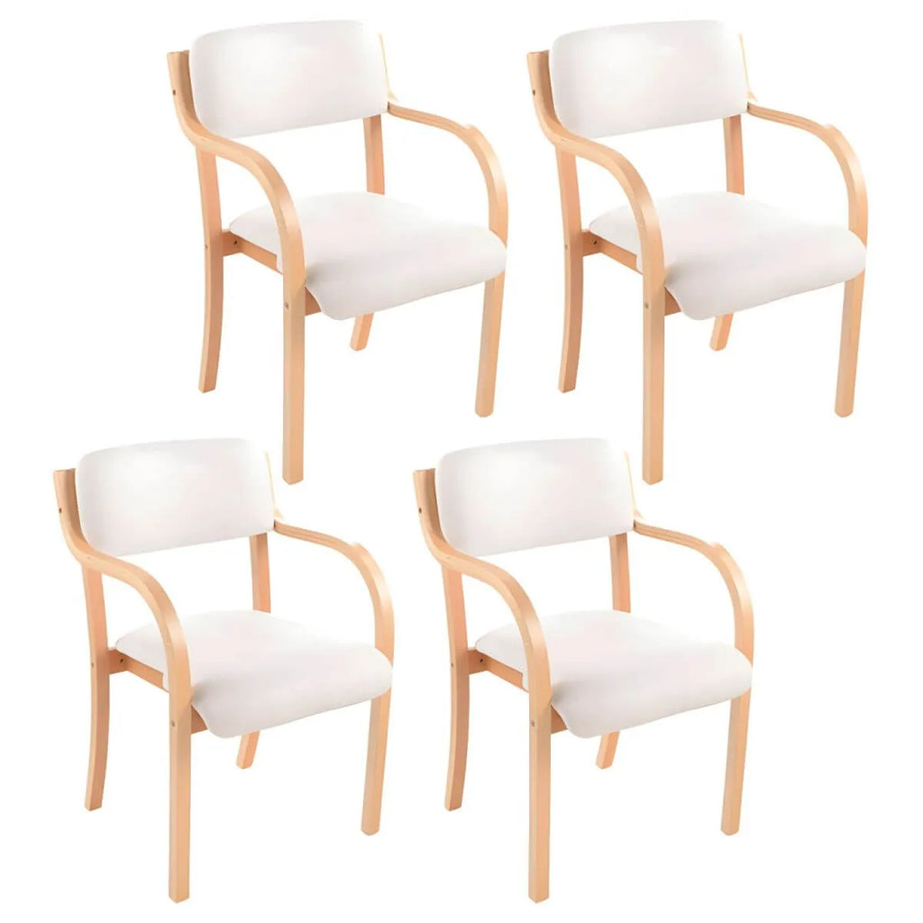 Scandinavian Upholstered Arm Chair with Solid Birch Legs