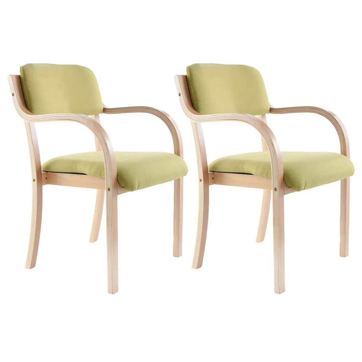 Scandinavian Upholstered Arm Chair with Solid Birch Legs