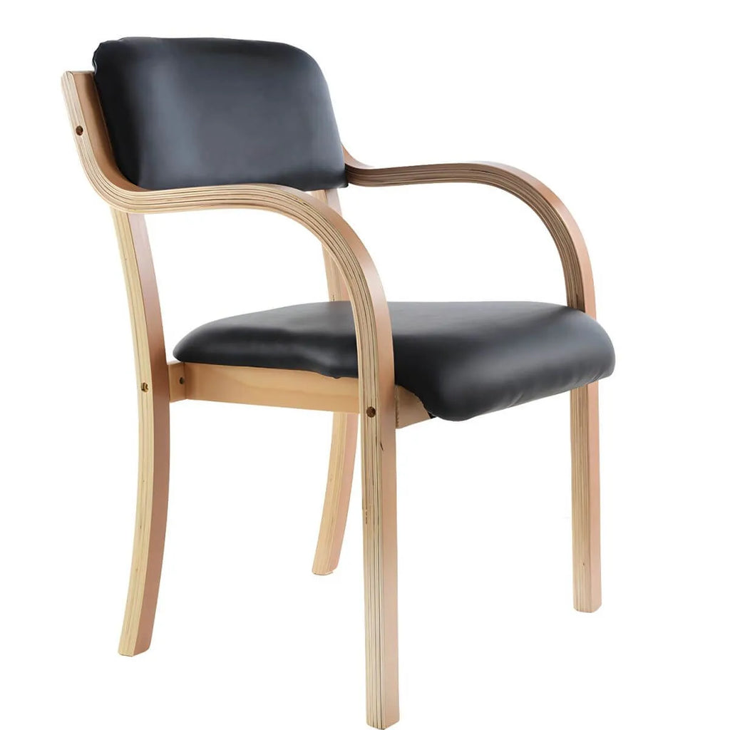 Scandinavian Upholstered Arm Chair with Solid Birch Legs