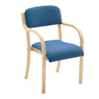 Scandinavian Upholstered Arm Chair with Solid Birch Legs
