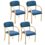 Scandinavian Upholstered Arm Chair with Solid Birch Legs