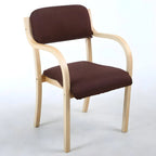 Scandinavian Upholstered Arm Chair with Solid Birch Legs