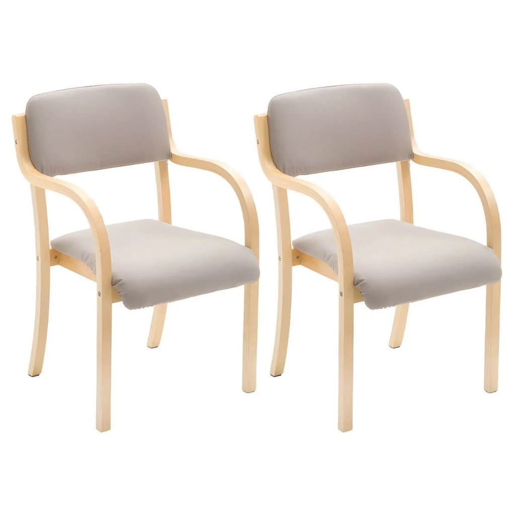 Scandinavian Upholstered Arm Chair with Solid Birch Legs