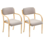 Scandinavian Upholstered Arm Chair with Solid Birch Legs