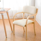 Scandinavian Upholstered Arm Chair with Solid Birch Legs Main Product Image