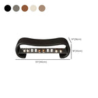 Scandinavian Upholstered Entryway Bench with Dual-Tier Metal Shelf Storage Dimensions