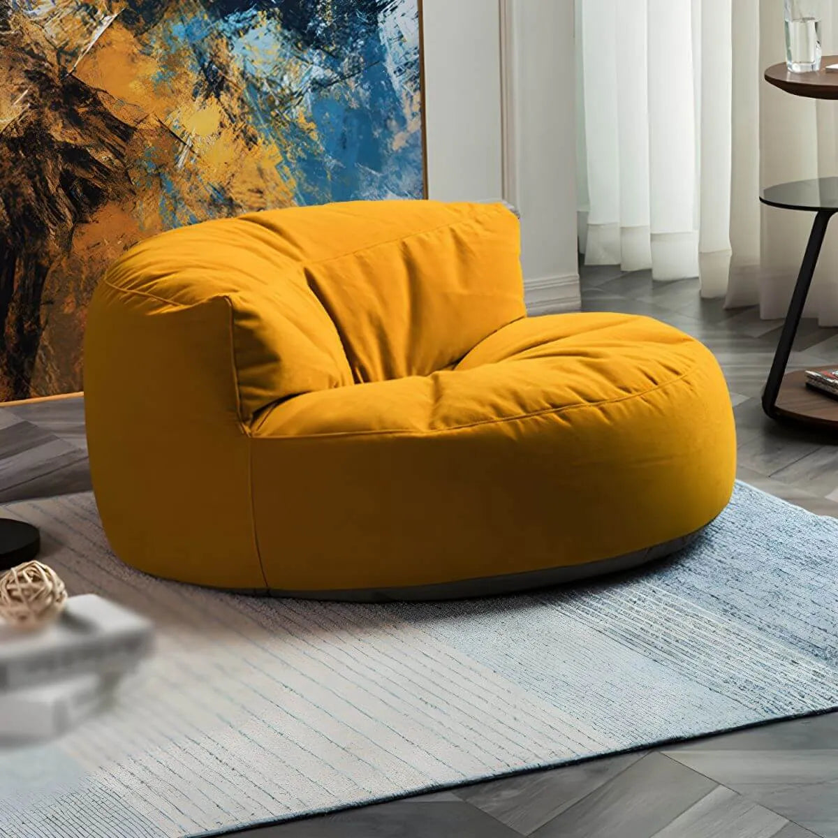 Scandinavian Velvet Slipcovered Armless Accent Chair with Ottoman Option Imagen secundaria del producto