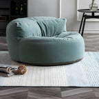 Scandinavian Velvet Slipcovered Armless Accent Chair with Ottoman Option